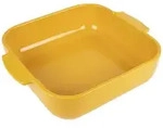 Peugeot APPOLIA Keramik Auflaufform - quadratisch - safrangelb - 28 cm