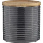 Ladelle Keramik Vorratsdose STAX - anthrazit - H&ouml;he 12 cm &Oslash; 12 cm