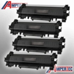 4 Ampertec Toner ersetzt Brother TN-2410 Multipack schwarz