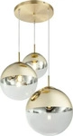 Globo Lighting 158553, Globo Lighting Varus Pendelleuchte 3x40 W transparent-gold