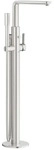 Grohe 23792DC1, Grohe Lineare Badewannen- und Duscharmatur freistehend SuperSteel