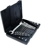 KS-TOOLS Gelenk-Ratschenschl.- Set 18tlg.mitVerriegelung KS