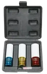 KS-TOOLS Schlagschraubernu&szlig;-Set 1/2" 17 19 21mm Kunststoffummantelt