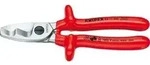 KNIPEX Kabelschere 200mm mit Doppelschneide tauchisoliert verchromt VDE 95 17 200