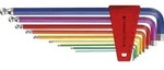 PB SWISS TOOLS Winkelschraubendreher Set 1,5-10mm Rainbow im Halter 9-teilig
