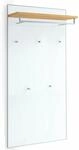 Garderobenpaneel, Santina &ndash; Eiche Bianco &ndash; ca. 80x170x27cm