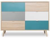 Kommode, Cuba 3 &ndash; Sonoma Eiche &ndash; ca. 120x87x40cm