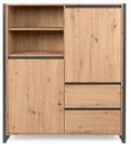 Highboard, Denver 51 &ndash; Anthrazit &ndash; ca. 120x140x40cm
