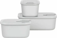 Mepal B.V Mepal Frischhaltedosen-Set Easyclip nordisch wei&szlig; Kunststoff...