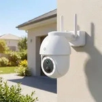 4K Wi-Fi Outdoor Kamera mit Akku & Solar-Option, PTZ 355&deg; Schwenkbar,