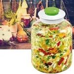 Grosses Fermentierglas (5 Liter) mit Entl&uuml;ftungsventil: Ideal f&uuml;r Sauerkraut,