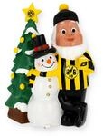 BVB Gartenzwerg mit Schneemann, Mehrfarbig