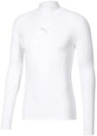 Puma Liga Baselayer Tee LS Warm Longsleeve f&uuml;r Herren, wei&szlig; 655922