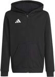 Adidas Entrada 26 Full Zip Kapuzensweater f&uuml;r Kinder, schwarz KH1782