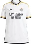 Adidas Real Madrid 23/24 Kids Ausw&auml;rtstrikot Trikot f&uuml;r Jungen, wei&szlig; IB0011