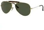Ray-Ban RB3029 Outdoorsman 181 Sonnenbrille Gold gl&auml;nzend Gr&uuml;n Gr. 62