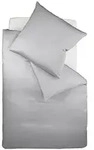 fleuresse Bettw&auml;sche Mako Satin Colours 009100-9039 steingrau 155x220 cm + 80x80 cm