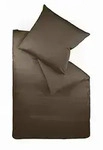 fleuresse Bettw&auml;sche Mako Satin Colours 009100-8031 espresso 135x200 cm + 80x80 cm