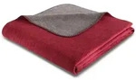 Biederlack Wohndecke Melange-Doubleface dunkelrot 150x200 cm