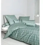 Janine Bettw&auml;sche modernclassic Mako-Satin 39025 salbeigr&uuml;n Kissenbezug 40x80...