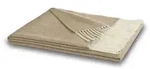 Biederlack Fransenplaid camel 130x170 cm