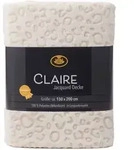 G&ouml;zze Jacquard Decke Claire in Leopardenoptik im Hoch-Tief-Design creme...