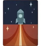 Biederlack Babydecke Lovely & Sweet Little Rocket 75x100 cm