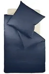 fleuresse Bettw&auml;sche Mako Satin Colours 009100-6544 nachtblau 240x220 cm + 2x80x80
