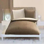 G&ouml;zze Wendebettw&auml;sche in Cashmere-Qualit&auml;t taupe/wollwei&szlig; 300 g/m2 Standard