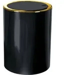 Kleine Wolke Kosmetikeimer Golden Clap, Schwarz 19x24,5x19/5 Liter