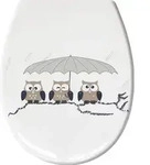 Kleine Wolke WC-Sitz Eulen, Taupe 37x 45 cm