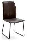 Niehoff Capri Design-Stuhl Gestell schwarz, Bezug Prisma schlamm