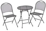 MWH Cafe Latte 3-teiliges Bistro Set Iron Grey, klappbar