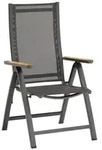 Zebra Fly Klappsessel graphite, Armlehnen Teak