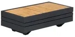 Zebra Cubo Neo Kaffeetisch klein 74x37x22,5cm Aluminium graphite mit