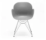 Niehoff Sushi Schalensessel Gestell verchromt Sitzschale grey