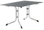 Sieger Klapptisch Polytec Schiefer anthrazit 140x90cm Gestell graphit