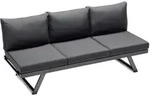 Sieger Auckland Daybed, Aluminium eisengrau - inkl. Polster grau 204x89cm