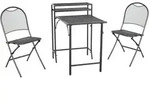 MWH Rodu Balkon Set Iron Grey, klappbar