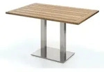 Niehoff Bistro Tisch rechteckig 120x81cm, Teak recycelt
