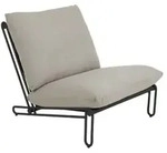 Brafab Blixt Loungesessel Aluminium schwarz, Cley beige