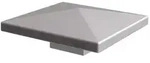 Pfostenkappe Typ D incl. Schraube Aluminium Grau Pyramidenform