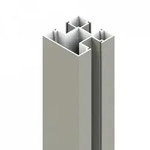 Aluminiumpfosten Typ D Grau 7x7x250 cm