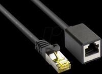 GC 8070VR-100S - Patchkabel-Verl&auml;ngerung, Cat.7, schwarz, 10 m