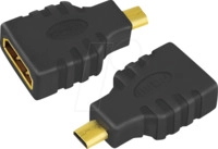 LOGILINK AH0010 - Adapter, HDMI D Stecker auf A Buchse, 4K/30Hz