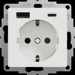 ELSO ELG365354 - USB Steckdose Typ A+C 2,4 A, 16A, 250V, JOY, reinwei&szlig;