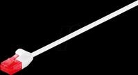 GOOBAY 93691 - Cat.6 Slim-Patchkabel, U/UTP, 0,5 m, wei&szlig;