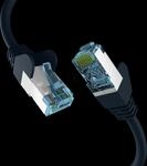 EFB EC020200148 - Patchkabel, Cat.7 Rohkabel, S/FTP PiMF, 0,25 m, schwarz