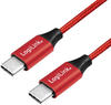 LOGILINK CU0156 - Sync- & Ladekabel, USB-C -> C, 1,0 m, Baumw., rot