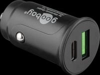 GOOBAY 59521 - USB-Ladeger&auml;t, 12 / 24 V, 27 W, Kfz, 1x USB-C, 1x USB-A